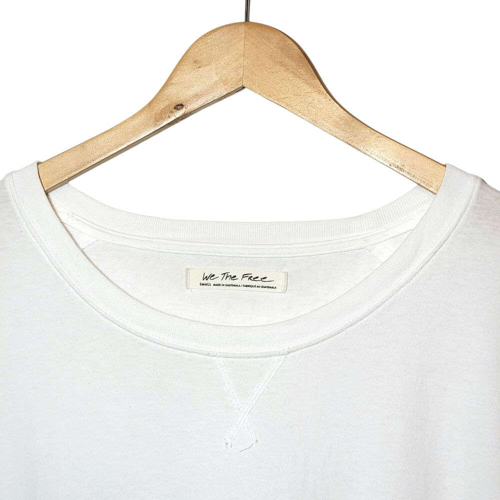 Free People We The Free Cotton Relaxed Fit Long Sleeve Top White S Oversized - Picture 3 of 13